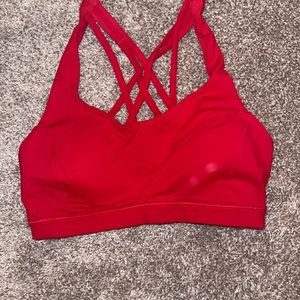 red lululemon sports bra. Size 4